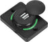Car USB Socket 3.1A DC12V/24V, Black Waterproof Dual USB Port Power Outlet with LED Car Accessory (Green)