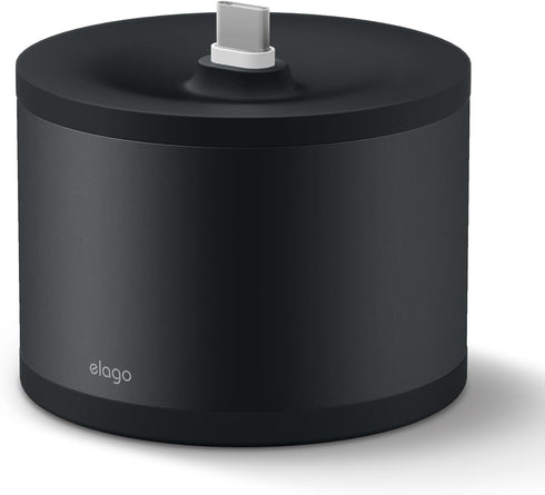 elago D Stand Charging Station - Premium Aluminum Dock for Apple TV Remote, iPhone & More (Black) - Cable Required