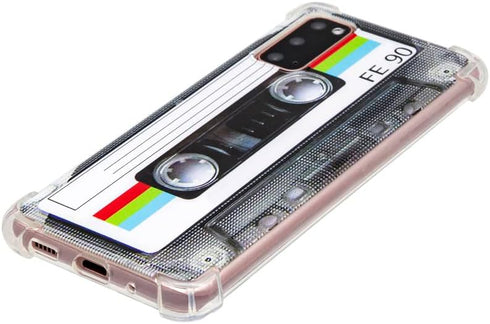 Case for Galaxy S20 with Reinforced Corners, TPU Soft Bumper Retro Cassette Tape Case Compatible with Samsung Galaxy S20