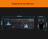 Soke-Six Keyboard Mouse Combos, Waterproof Multimedia 2.4GHz Wireless Gaming Keyboard with Ergonomic Mouse