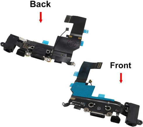 Charging Port Replacement for iPhone SE Black, GVKVGIH Dock Connector Flex Cable