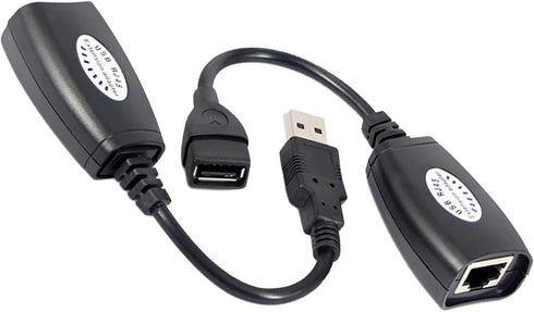 USB Extender Over RJ45, Ethernet Splitter to USB Extension Up to 50m, Compatible with Computers and Devices
