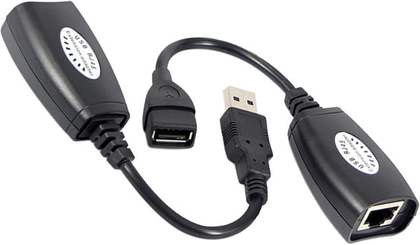 USB Extender Over RJ45, Ethernet Splitter to USB Extension Up to 50m, Compatible with Computers and Devices