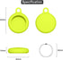 oakxco Neon Green Airtag Keychain Silicone Holder with Key Ring, Cute Accessories for Kids, Luggage, Car Dog Collar,