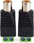MOBOREST RCA Cable Audio Adapter - Phono RCA Male Plug to AV Screw Terminal Audio/Video Speaker Wire connectors