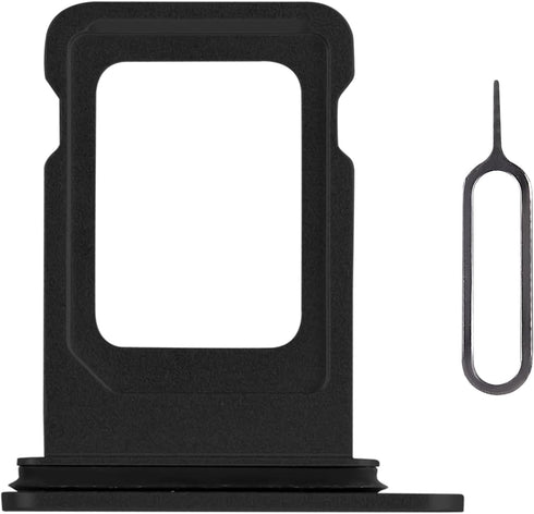 Black SIM Card Slot Replacement for iPhone 12, Single SIM Version Card Tray Holder Adapter with Waterproof Rubber Ring
