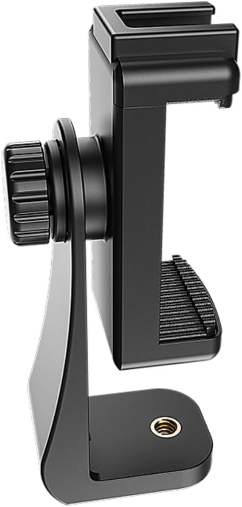 CAMBOFOTO PC31 Cell Phone Holder w Cold Shoe Mount, Tripod Mount Adapter Rotatable
