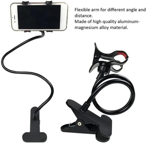 HFLWYWD Holder,360 Gooseneck Bed Phone Degree Rotating Lazy Bracket,DIY Flexible Mount Stand with Multiple