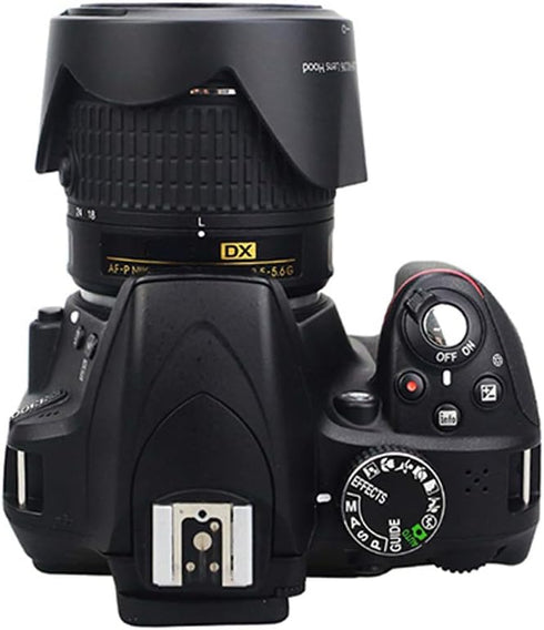 JJC HB-N106 Dedicated Reversible Lens Hood Shade for Nikon AF-P DX 18-55mm f/3.5-5.6G VR, D3500 D3400 D5600 D7500 Camera