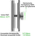FANAUE Double Socket Arm for B Size 1" Ball Components, Compatible with RAM Mounts, Long Arm