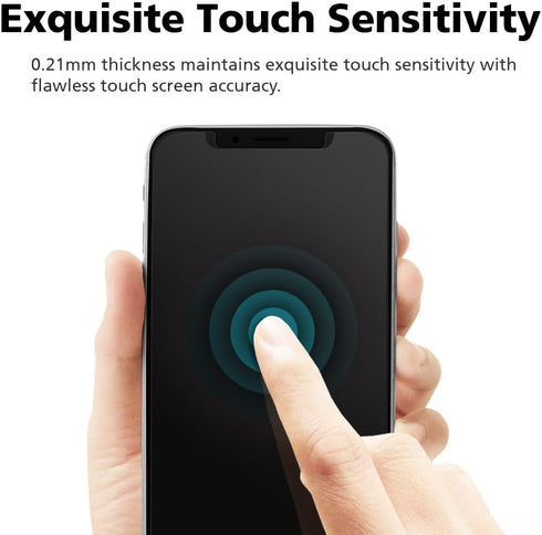 iPhone 15 Pro 2 Pack: 6H Privacy Screen Protector, Anti-Spy, Scratch-Resistant, Case Friendly, Bubble-Free, Easy