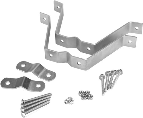 Skywalker 4” Heavy-Duty Wall Mount Pair for TV Antenna Mast with 2 Brackets & Lag Bolts