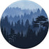 Pine Trees Mountain Scene Teal Black Forest Design - PopSockets Standard PopGrip