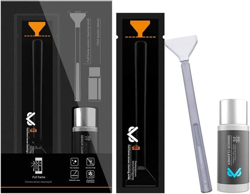 VSGO VS-S03E Full Frame Camera Cleaning Kit, 12pcs Sensor Cleaning Swab and 10ml Cleaner for Sony Nikon Canon FF CCD