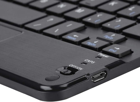 Yoidesu 7 Inch Wireless Keyboard with Touchpad, Mini Bluetooth Touchpad Keyboard for Tablets, Laptops, and Desktop