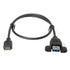 cablecc USB 3.1 Front Panel Header to USB 3.0 Type-A Female Extension Cable, 50cm Panel Mount Type