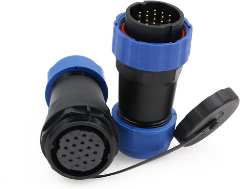 SD28 19 Pin Electrical Circular Connector Plug, Aviation Cable Male Female Plastic Waterproof IP68 for Industrial LED