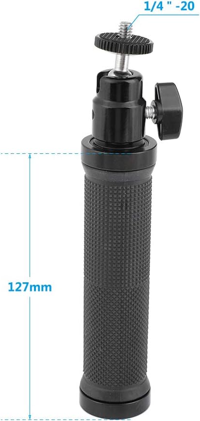 CAMVATE Rubber Hand Grip with 1/4" Ball Head Mount for Photographic Accessory, Black