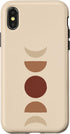 Boho Beige Rust Red Burnt Orange Case for iPhone X/XS Phases of Moon