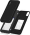 GOOSPERY Magnetic Secure Bumper Wallet Case for iPhone Xs/X, Dual Layer Protection with Sticky Mirror, Black