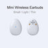 Mini Wireless Bluetooth Earbuds, Tiny Semi in-Ear Headphone for Sleep, Work, Fitness, Run, Drive, White Gray