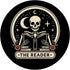 The Reader Tarot Skeleton Gothic Bookish PopSockets Standard PopGrip