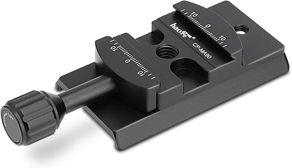 Haoge CP-MA90 Quick Release Plate Adapter for Manfrotto Tripod Fluid Video Head to Arca-Swiss Compatible, Fit 501PL /