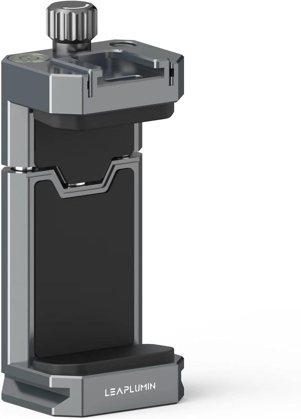 Aluminum Phone Mount for Tripod, Adjustable Phone Tripod Mount with Cold Shoe & Arca Swiss Quick Release Plate