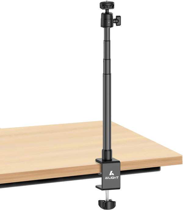 ailight Camera Desk Mount Webcam Stand, Adjustable Table Camera Stand with 1/4" Screw