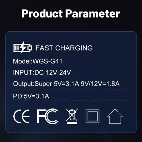 66W Multi-Port USB C Car Charger, PD&QC3.0 Super Fast Charger Adapter for iPhone/Android/Samsung/iPad Pro and More