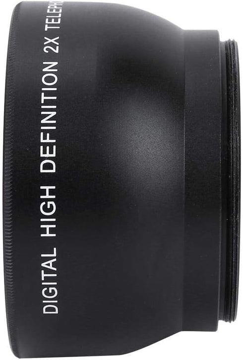 52mm 2X Magnification HD Teleconverter, Waterproof Telephoto Lens for 52mm Mount Camera