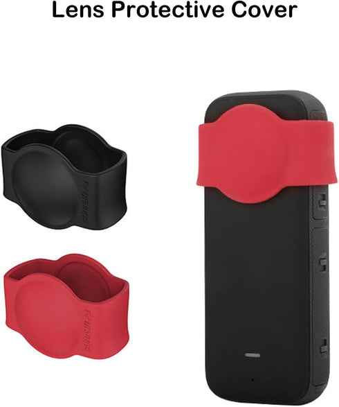 LICHIFIT Silicone Lens Cap Protective Case Cover for Insta360 X3 Action Camera Accessories