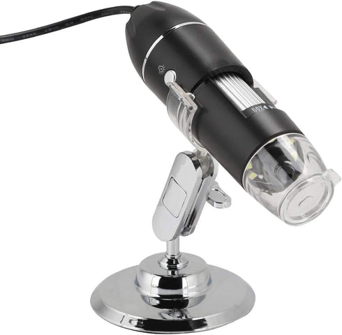 USB Microscope, 1600X Digital Electron Microscope USB Video Camera, 2MP with 8 LED, Macro Lens, High Speed DSP