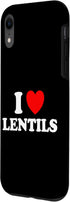 I Heart Lentils iPhone XR I Love Lentils Funny Healthy Soup Eat Legume Indian Food Dal Case
