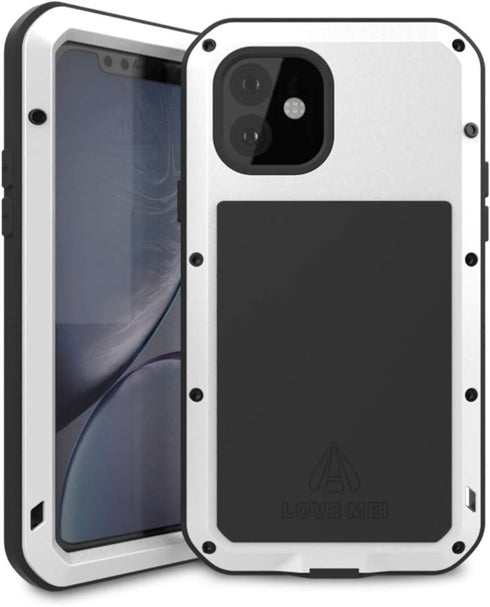 Bpowe Super Shockproof Case for iPhone 11 - Heavy Duty Sturdy Protector Cover, Gorilla Glass Armor (White)