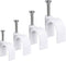 Round Cable Wire Clips for RG6/RG59/CAT5/CAT6/RJ45 - 400pcs Single Coaxial Nail Clamps (6mm + 8mm + 10mm + 12mm)
