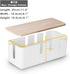 Cable Management Box by Baskiss, 12x5x4.5 inches, Wood Lid, Cord Organizer for Desk TV Computer USB Hub System to Cover and Hide & Power Strips & Cords