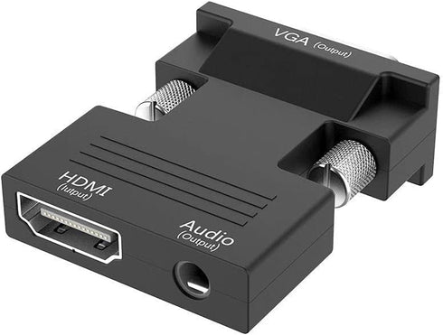 HDMI to VGA Adapter, 1080P 60Hz with 3.5mm Audio Cable, Compatible with Laptop to TV Projector Monitor
