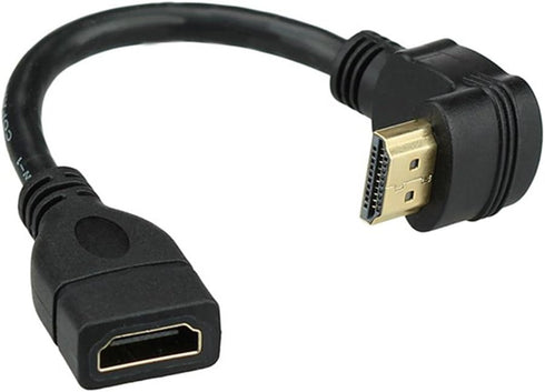 Bluwee HDMI Extension Cable High Speed 90-Degree Angle Male to Female Wire Cord