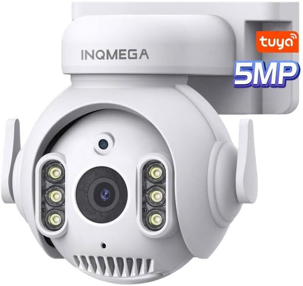 INQMEGA 5MP TUYA Smart Security Camera, Home Surveillance with 2.4G WiFi, 2-Way Audio, Full Color Night Vision