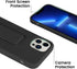 LAUDTEC Silicone Kickstand Case for iPhone 13 Pro Max, Flexible Soft Liquid Silicone with Hand Strap (Black)