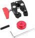 1/4" Crab Clamp Holder with Screw Adapter for Studio Flash Light Camera Tripod (Red)