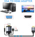 Tianle 3.5mm 1m/3.3FT VGA to HDMI Adapter Cable with Audio, Active Male VGA to HDMI Out Lead Video Adattatore Cord