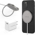 PureGear Kickstand 15W Qi-Certified Fast Magnetic Wireless Charging Pad for iPhone 15/15Pro/15ProMax/14/13/12, Galaxy