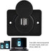Aramox Car USB Dual Port Socket Outlet, 3.1A Black ABS 12V with LED