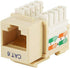 Monoprice Cat6 Punch Down Keystone Jack for 22-24AWG Solid Wire, Beige