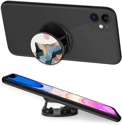 4 Pack Phone Grip, Cell Phone Holder for Smartphone, Expanding Kickstand Rotating Stand - Pink Rose Gold Mountain