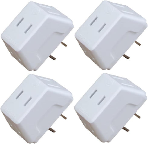 VEY14 Mini Travel Outlet Adapter Power Converter, 3-in-1 Portable 2-Prong Plug Wall Outlet