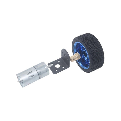 COKYIS 6V 65mm 12RPM 1360 130 12V) DC Geared Motors Hobby RC Vehicle Gear Motors Robot Parts Wheel Kit to RPM