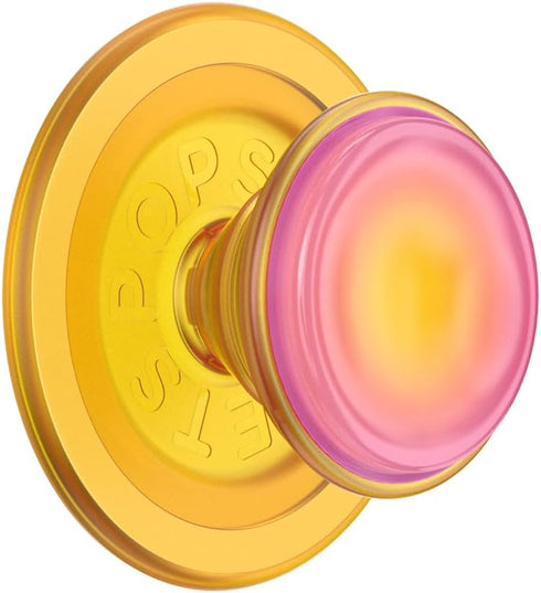 PopSockets Round Phone Grip Compatible with MagSafe - Jelly Sunni, Adapter Ring Included